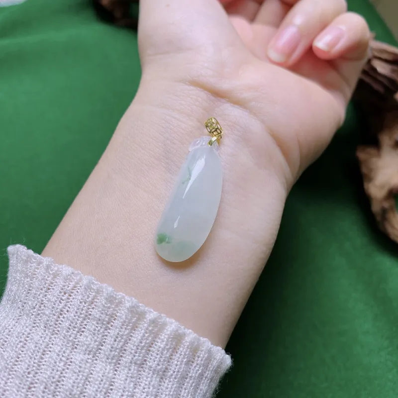 PUPAN Ice Glutinous Jadeite Pendants Women's-4