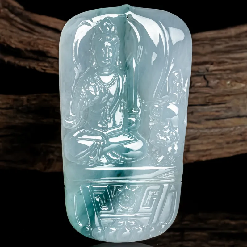 PUPAN Ice Glutinous Jadeite Pendants Unisex-3