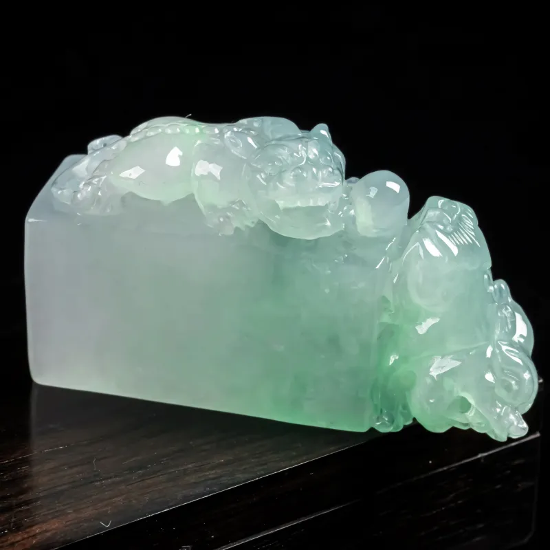 PUPAN Ice Glutinous Jadeite Seals Unisex-4