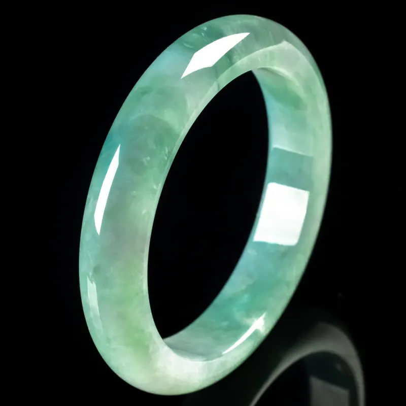 PUPAN Ice Glutinous Jadeite Bangles Women's-2