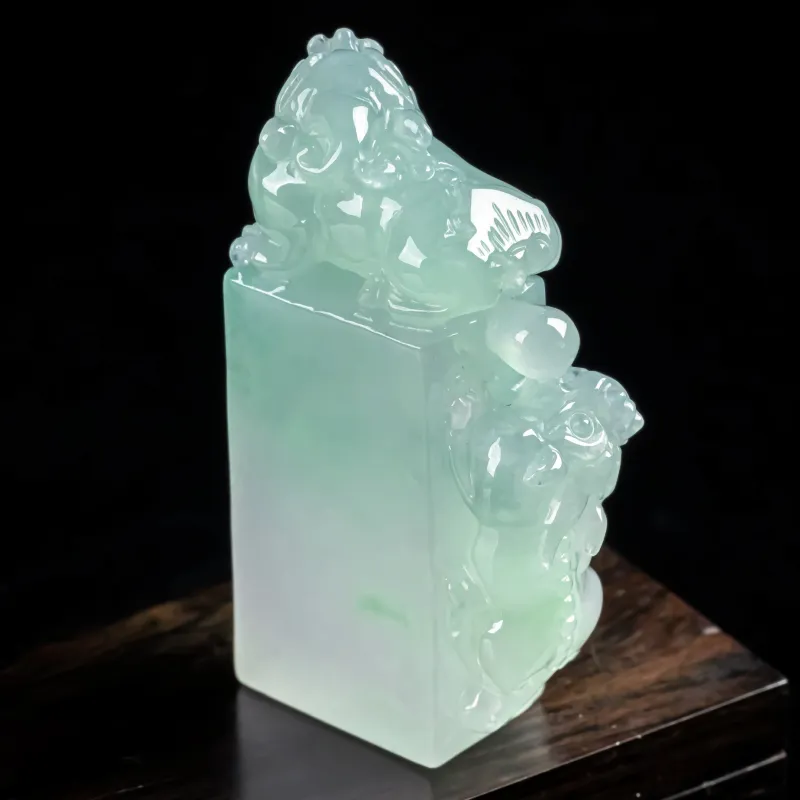 PUPAN Ice Glutinous Jadeite Seals Unisex-3