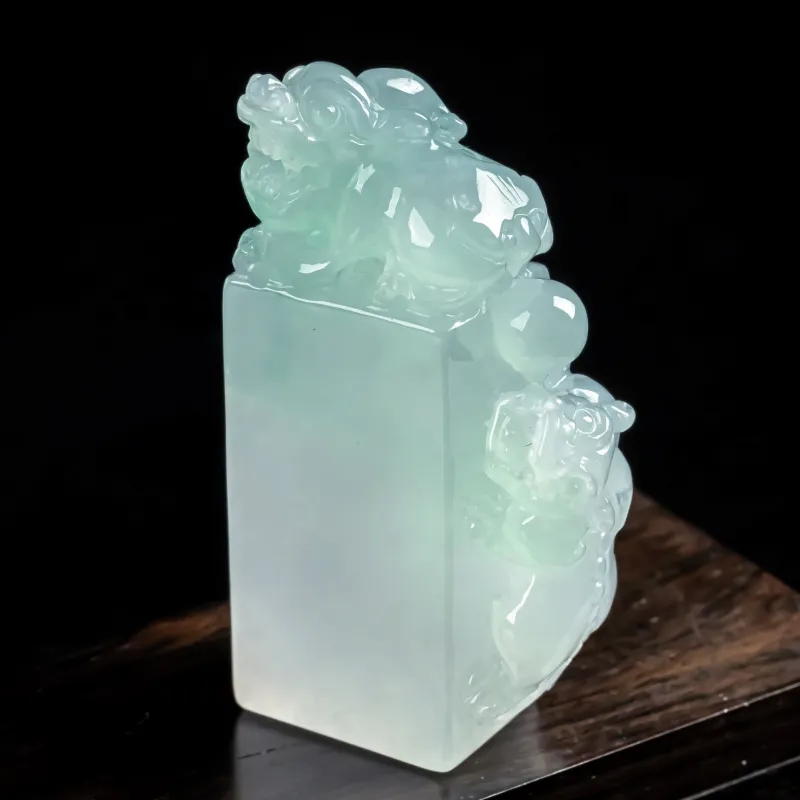 PUPAN Ice Glutinous Jadeite Seals Unisex-1