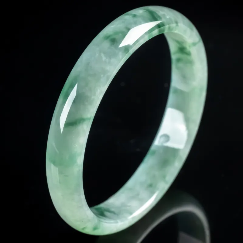 PUPAN Ice Glutinous Jadeite Bangles Women's-4