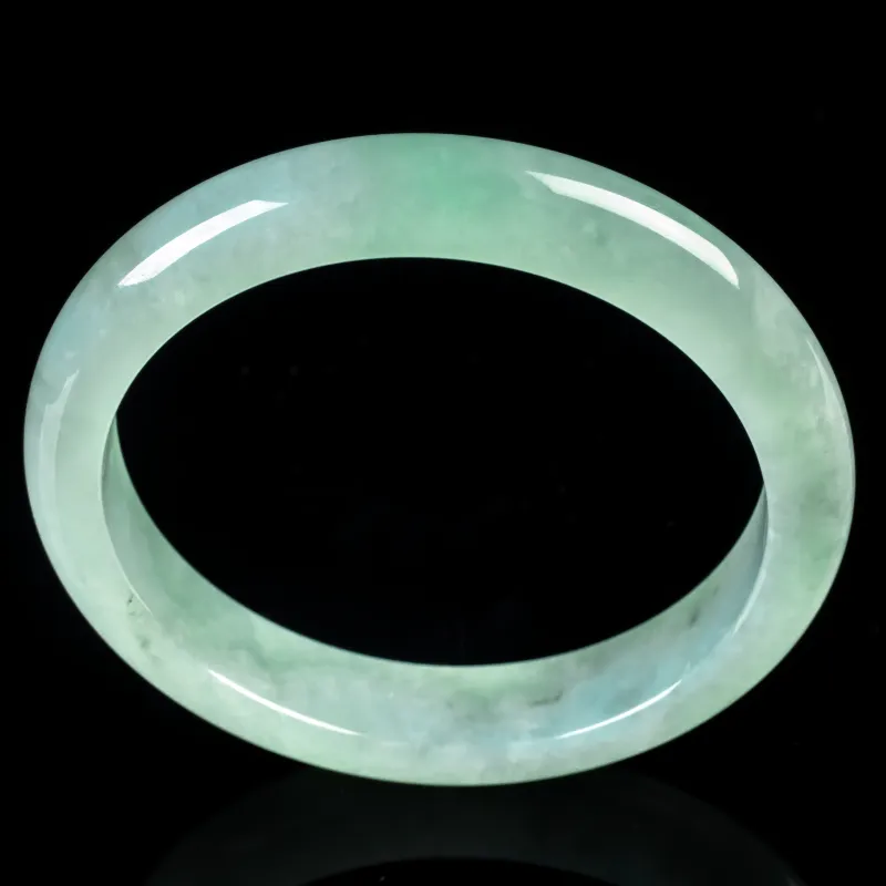 PUPAN Glutinous Jade Jadeite Bangles Women's-3