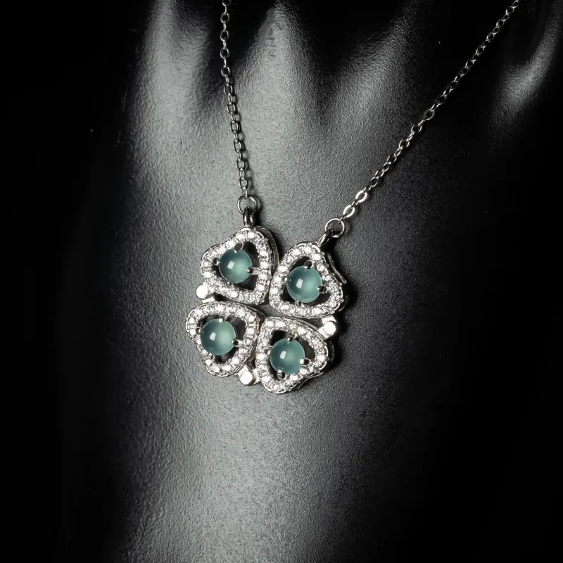 PUPAN Ice Glutinous Jadeite Necklaces Women's-2
