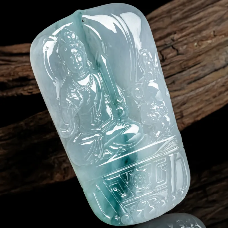 PUPAN Ice Glutinous Jadeite Pendants Unisex-1