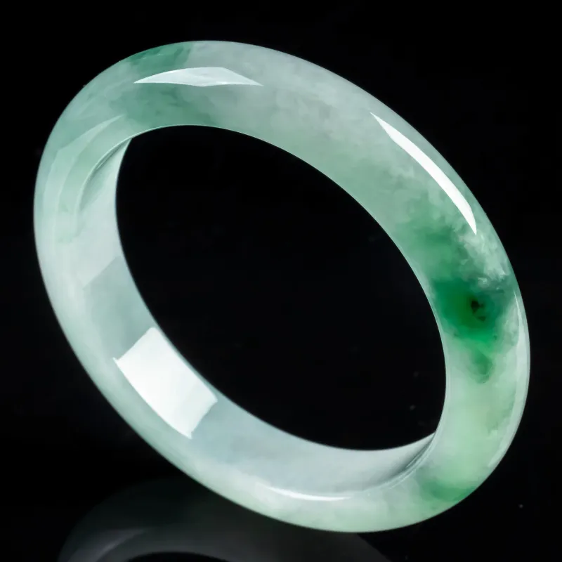 PUPAN Ice Glutinous Jadeite Bangles Women's-3