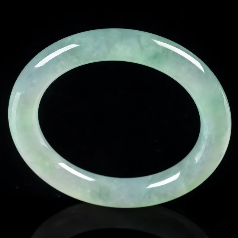 PUPAN Ice Glutinous Jadeite Bangles Women's-3