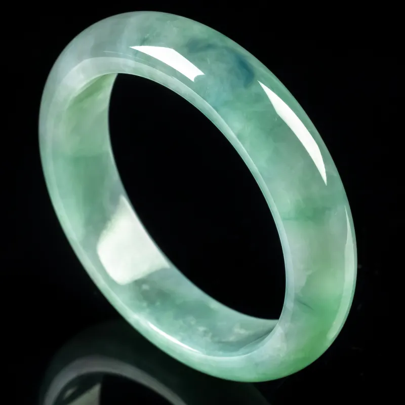 PUPAN Ice Glutinous Jadeite Bangles Women's-4