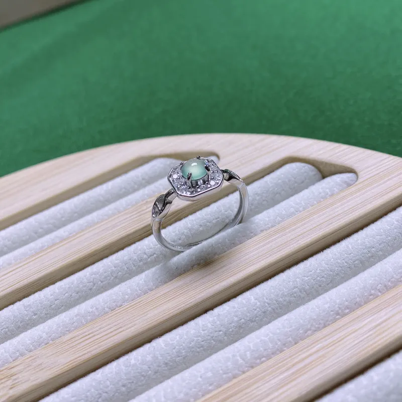 PUPAN Ice Glutinous Jadeite Rings Women's-1