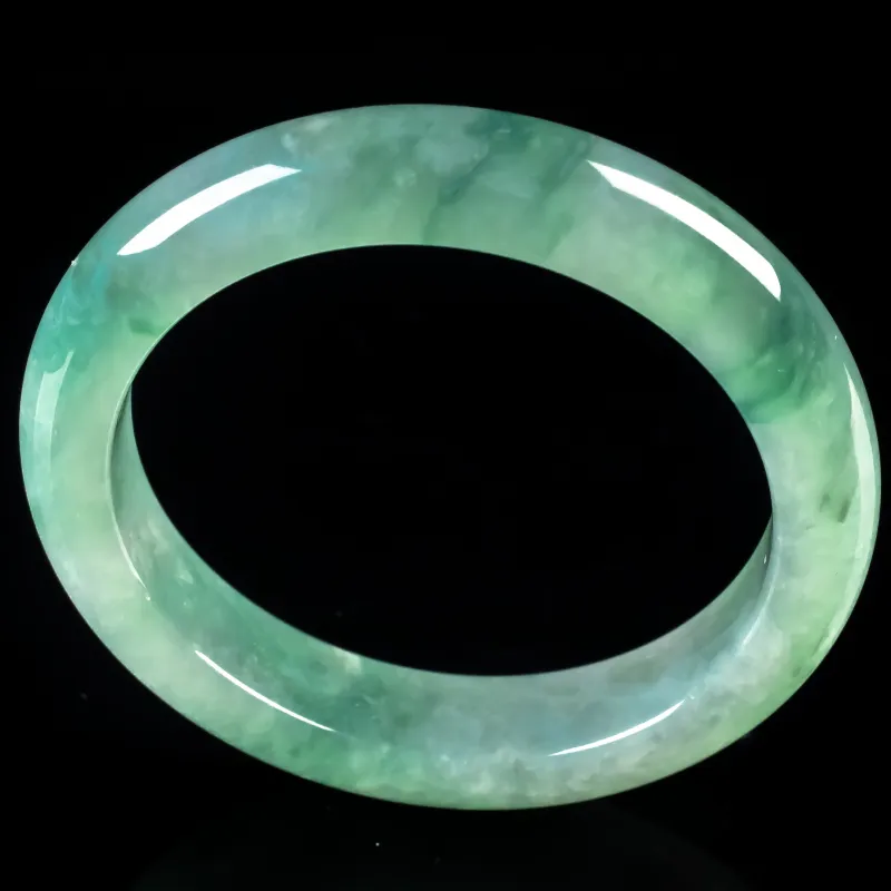 PUPAN Ice Glutinous Jadeite Bangles Women's-3