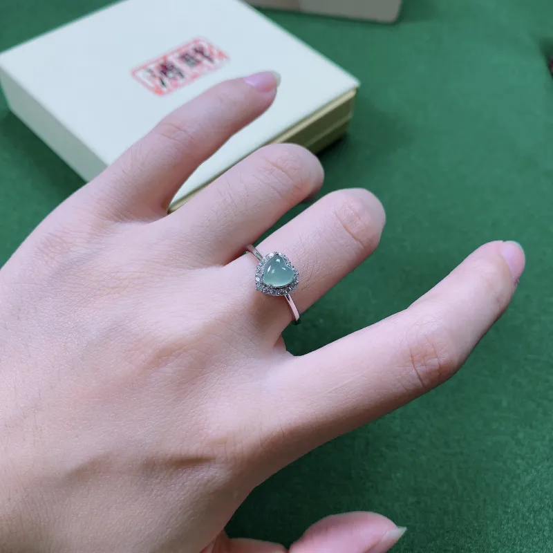 PUPAN Ice Type Jadeite Rings Women's-6