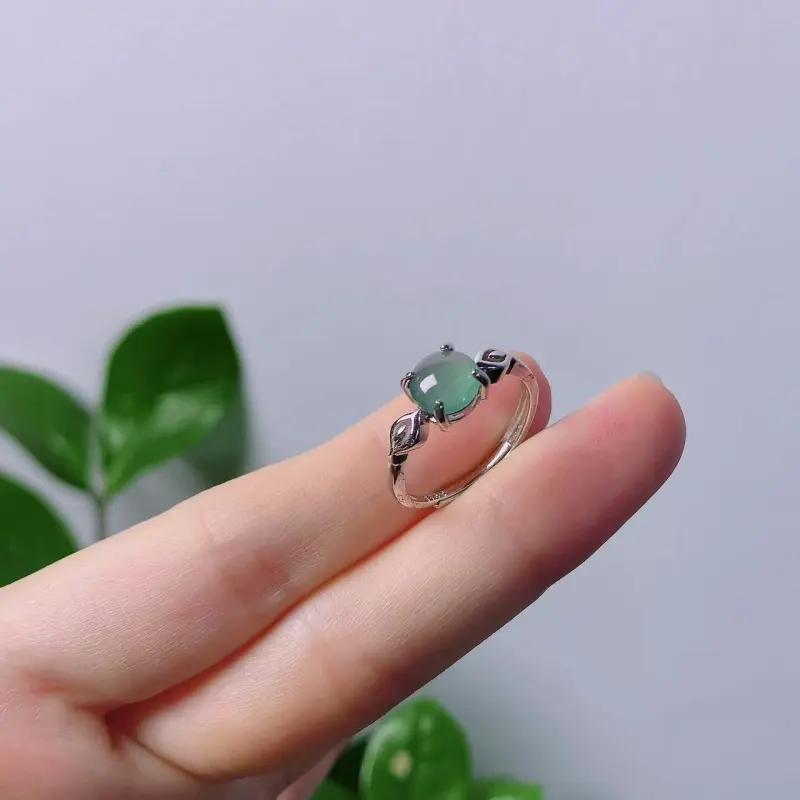 PUPAN Ice Glutinous Jadeite Rings Women's-1