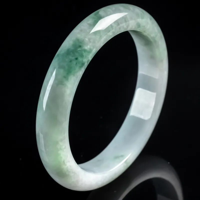PUPAN Ice Glutinous Jadeite Bangles Women's-2