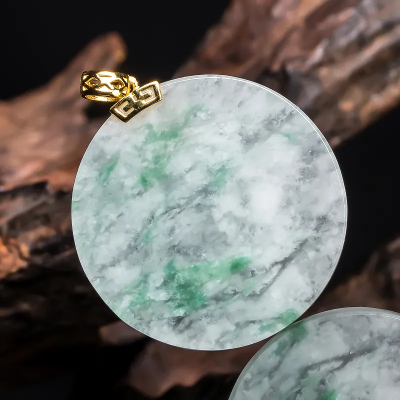 PUPAN Ice Glutinous Jadeite Pendants Unisex-4