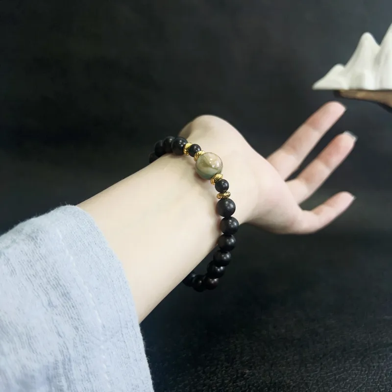 JUANLAN Ebony Wooden Bracelets Unisex-4