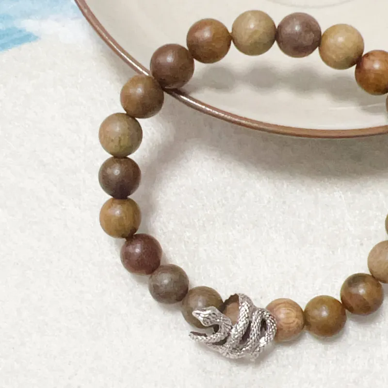 JUANLAN Green Sandalwood Bracelets Unisex-3