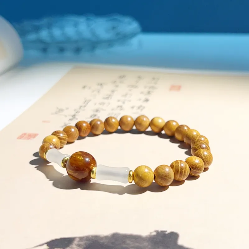 JUANLAN Golden Sandalwood Bracelets Unisex-3