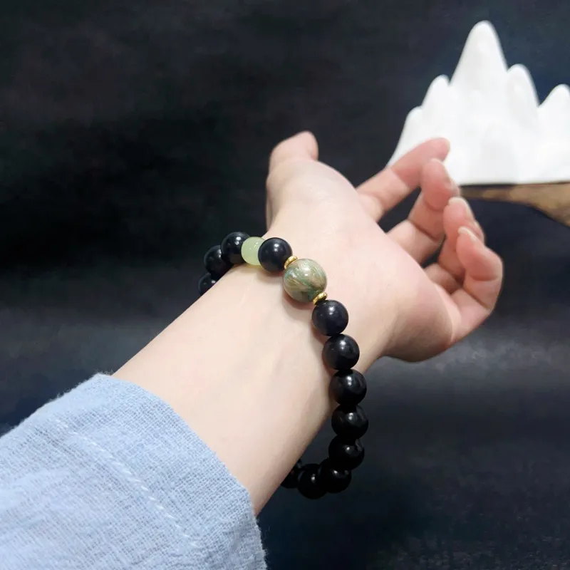 JUANLAN Ebony Wooden Bracelets Unisex-4