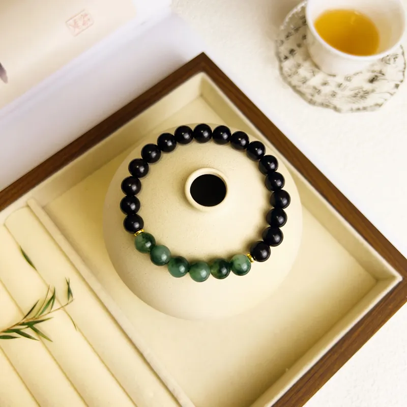 JUANLAN Ebony Wooden Bracelets Unisex-4