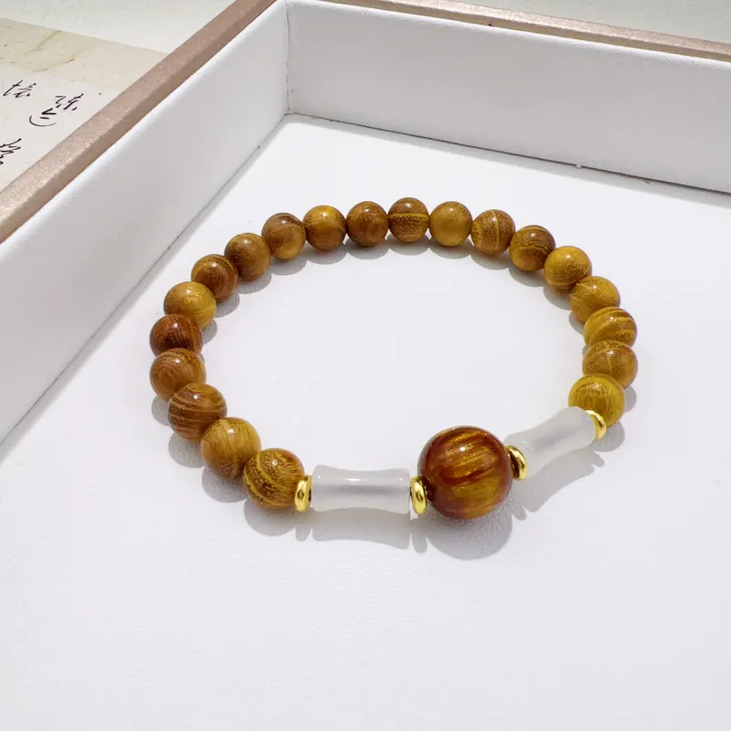 JUANLAN Golden Sandalwood Bracelets Unisex-4