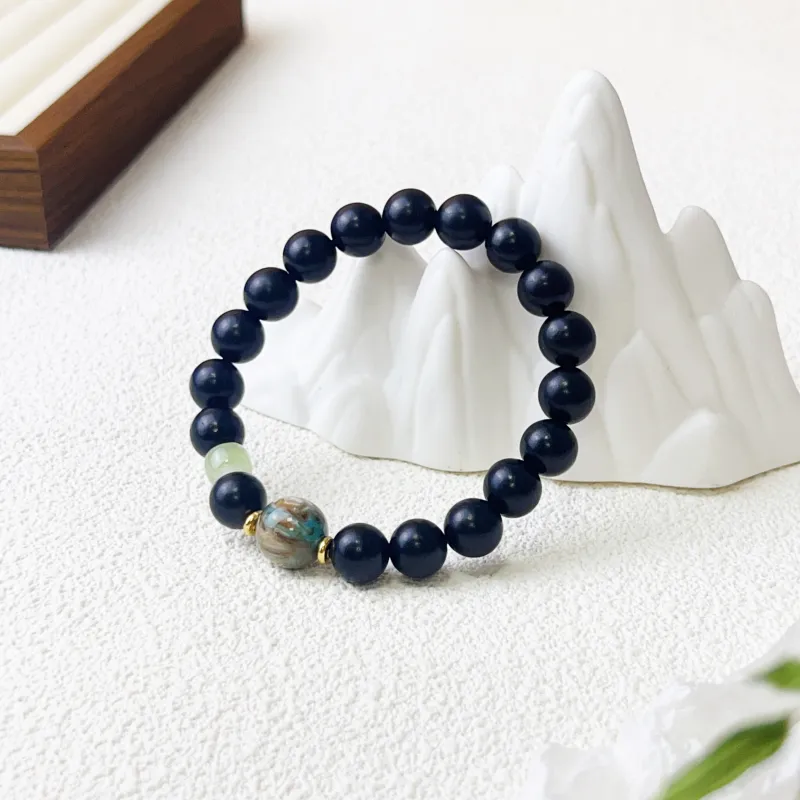 JUANLAN Ebony Wooden Bracelets Unisex-5
