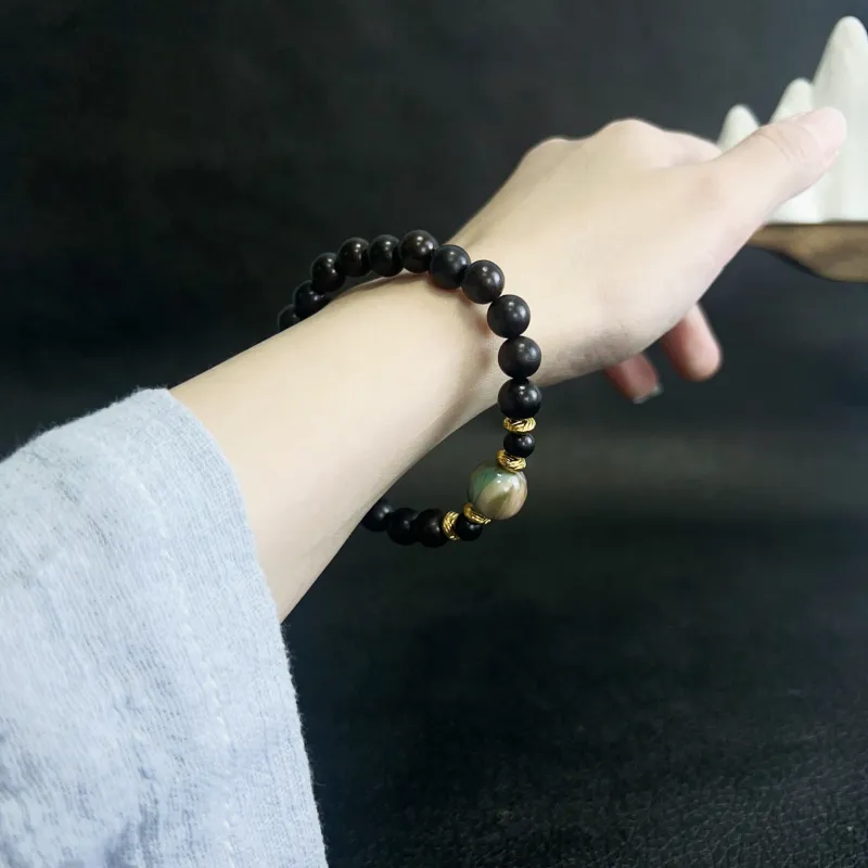 JUANLAN Ebony Wooden Bracelets Unisex-2