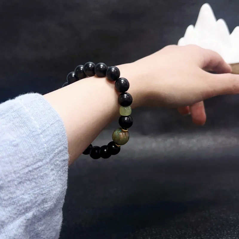 JUANLAN Ebony Wooden Bracelets Unisex-1