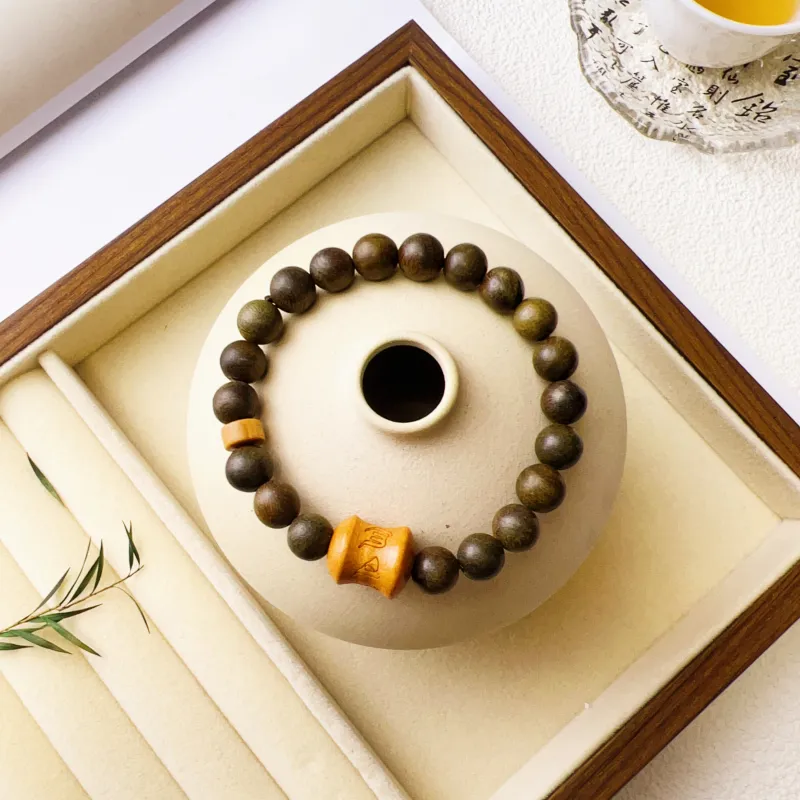 JUANLAN Green Sandalwood Bracelets Unisex-2