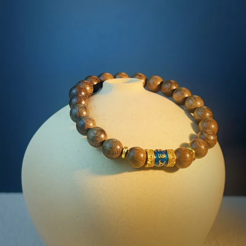 JUANLAN Green Sandalwood Wooden Bracelets Unisex-4