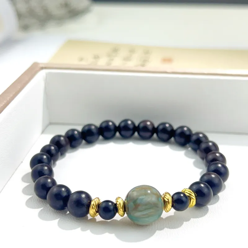 JUANLAN Ebony Wooden Bracelets Unisex-5