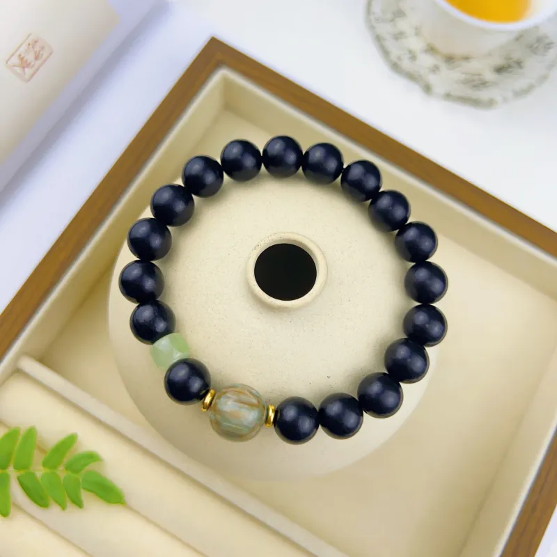 JUANLAN Ebony Wooden Bracelets Unisex-3