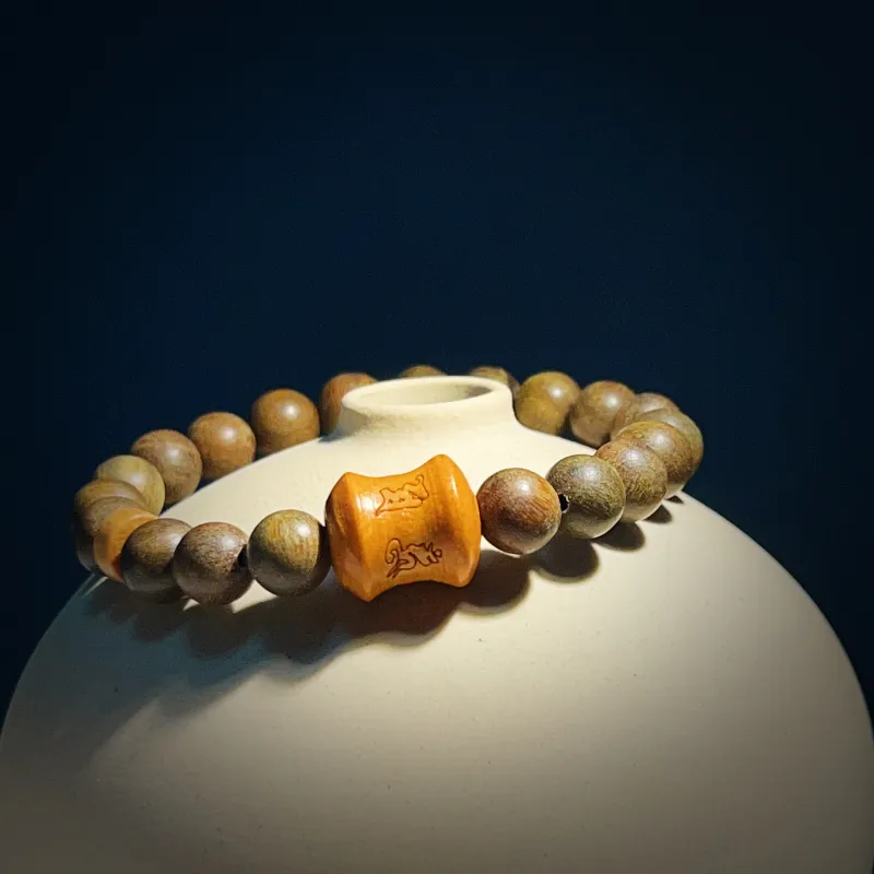 JUANLAN Green Sandalwood Bracelets Unisex-5