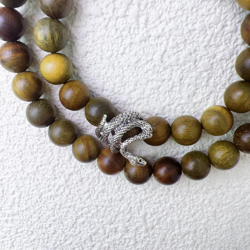 JUANLAN Green Sandalwood Bracelets Unisex-7