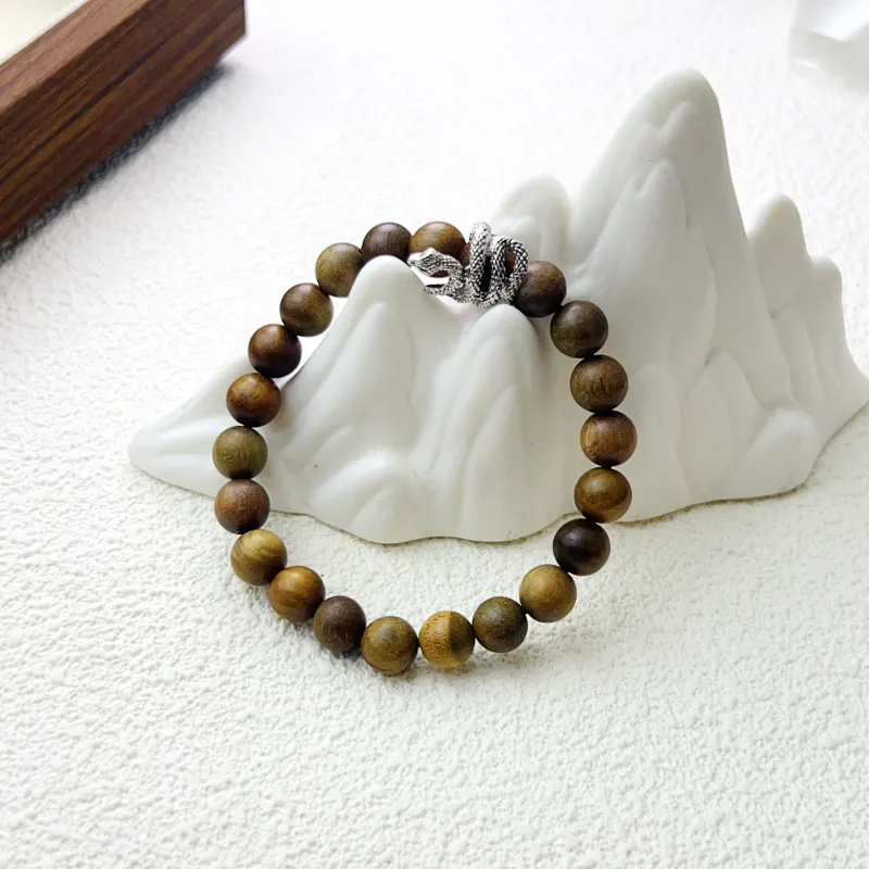 JUANLAN Green Sandalwood Bracelets Unisex-1