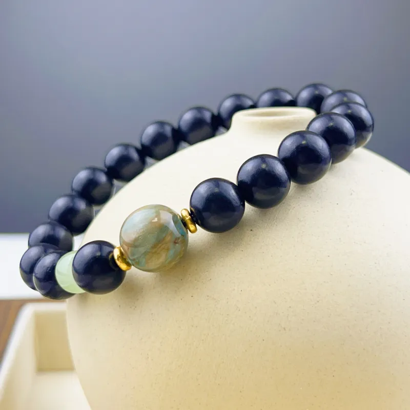 JUANLAN Ebony Wooden Bracelets Unisex-7