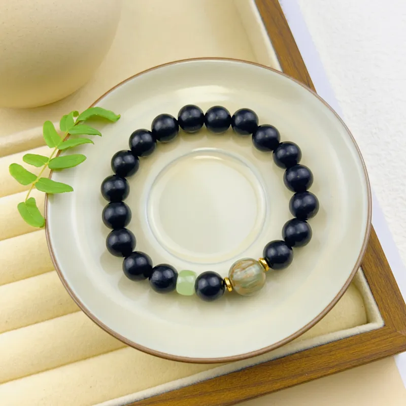JUANLAN Ebony Wooden Bracelets Unisex-6