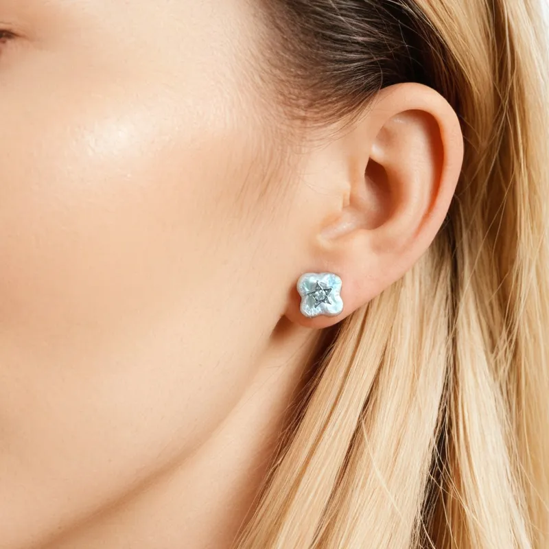 LAPTITE Pearl S925 Sterling Silver Stud Hypoallergenic Earrings Women's-3