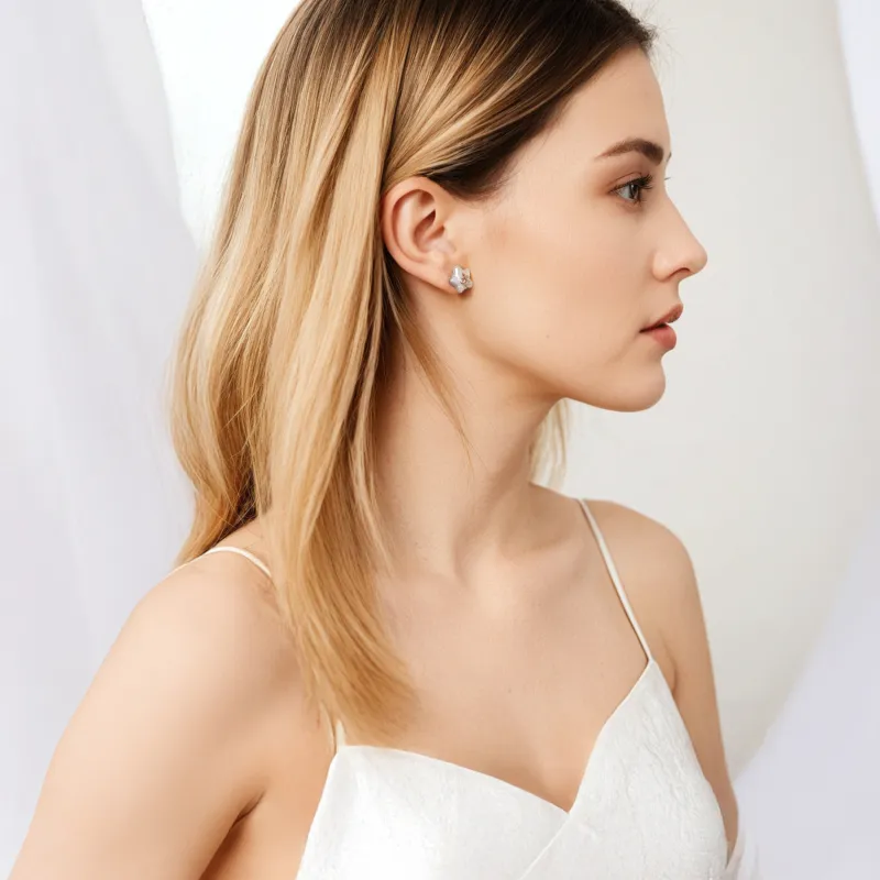 LAPTITE Pearl S925 Sterling Silver Stud Hypoallergenic Earrings Women's-1