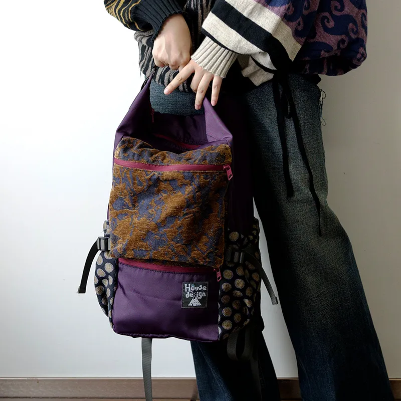 The HOUSE Yimazato Nylon Backpack Regular Unisex Grape Purple-1