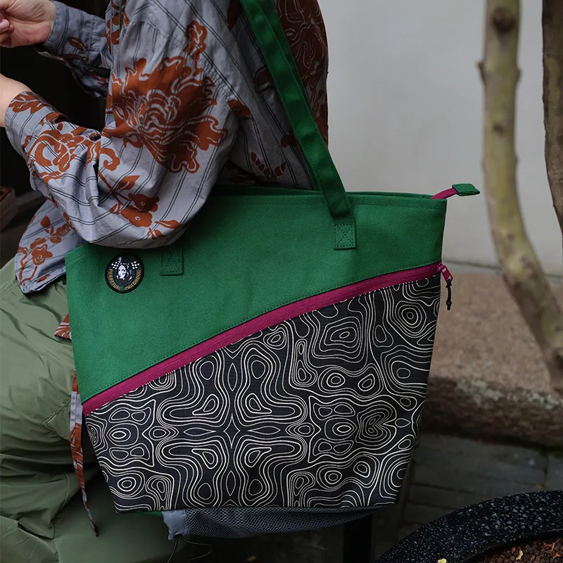 The HOUSE Yimazato Fabric Shoulder Bag Unisex Emerald-3
