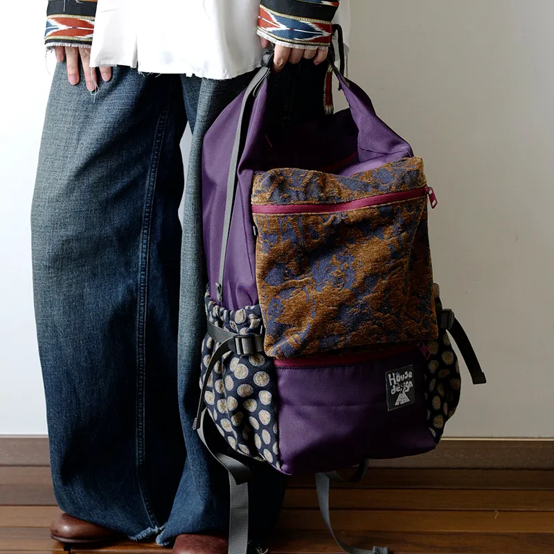 The HOUSE Yimazato Nylon Backpack Regular Unisex Grape Purple-3