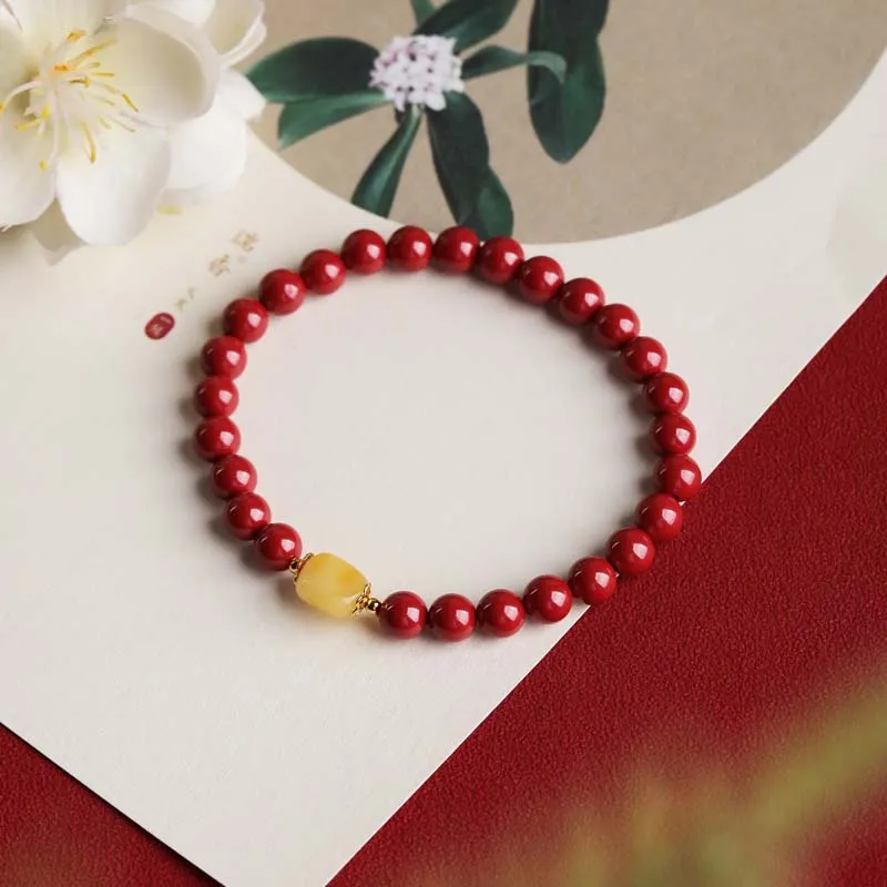 YANXIANGYUAN Cinnabar Bracelets Unisex-2