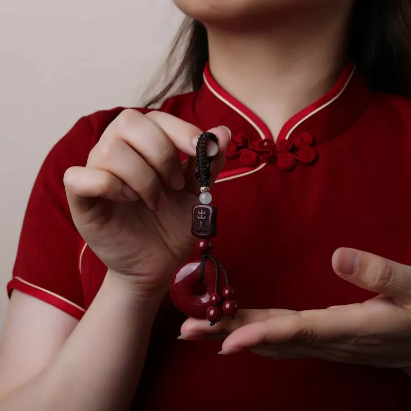 YANXIANGYUAN Cinnabar Keychains Unisex-4