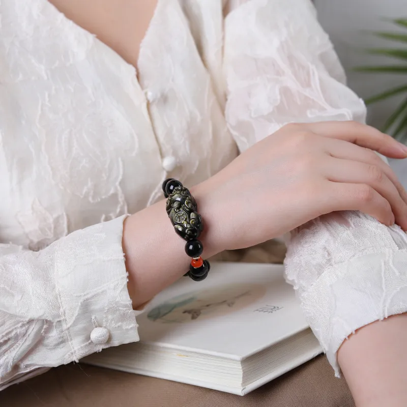 YANXIANGYUAN Obsidian Bracelets Unisex-4