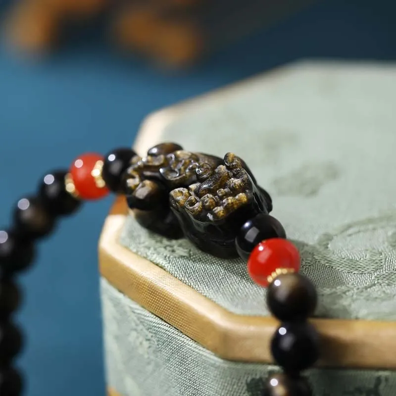 YANXIANGYUAN Obsidian Bracelets Unisex-8