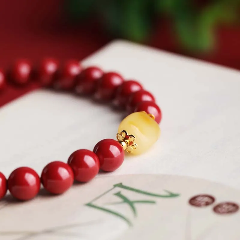 YANXIANGYUAN Cinnabar Bracelets Unisex-3