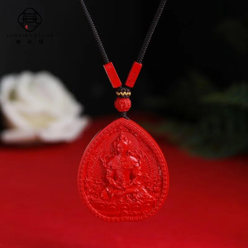 YANXIANGYUAN Cinnabar Jade Pendants Unisex-2