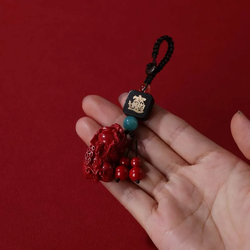 YANXIANGYUAN Cinnabar Keychains Unisex-5
