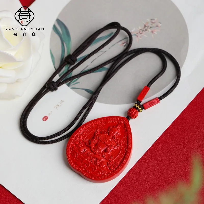 YANXIANGYUAN Cinnabar Jade Pendants Unisex-1